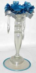 071495 VENETIAN FROSTED GLASS SINGLE CANDLESTICK