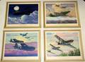 070349 CHARLES C HUBBELL AIRCRAFT PRINTS 4 PCS