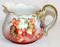 061467 JEAN POUYET LIMOGES PORCELAIN CIDER PITCHER