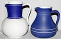 061474 ENGLISH BLUE  WHITE JASPERWARE PITCHERS