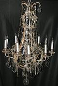 063687 BACCARAT CRYSTAL  STERLING SILVER CHANDELIER