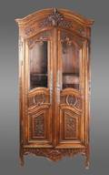 French Provincial Louis XV Oak Vitrine