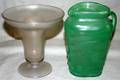 051490 STRETCH GLASS VASE C1930  GLASS PITCHER