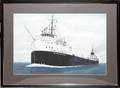 050443 PETER VAN DER LINDEN WATERCOLOR FREIGHTER