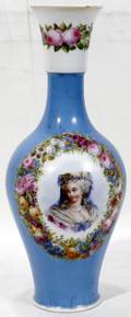 042381 ANTIQUE OLD PARIS PORCELAIN VASE C1850 H13