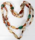 082395 VARIOUS SEMIPRECIOUS STONE NECKLACE L46