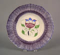 Purple spatter shallow bowl 19th c