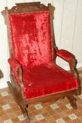 071550 EASTLAKE WALNUT PLATFORM ROCKER C1890