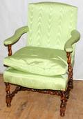 061513 ENGLISH STYLE MAHOGANY JACOBEAN ARMCHAIR