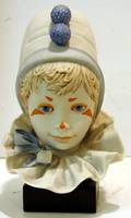 063764 CYBIS BISQUE BUST OF A PIERROT FUNNY FACE