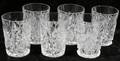 052458 CUT CRYSTAL TUMBLERS SET OF SIX H4