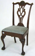 Philadelphia Chippendale walnut dining chair