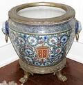042429 CHINESE PORCELAIN  BRONZEMOUNTED KOI BOWL