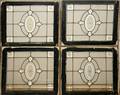 091561 LEADED  BEVELED GLASS WINDOWS C1925 EIGHT