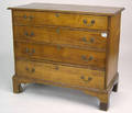 New England Chippendale birch chest of drawers