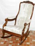 090521 VICTORIAN WALNUT OPENARM ROCKING CHAIR C1870