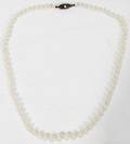 080480 STERLING SILVER  PEARL NECKLACE L16