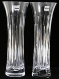 080472 MILLER ROGASKA CRYSTAL SOLO TRUMPET VASES