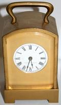 080470 WATERBURY BRASS BRACKET CLOCK C1950 H6