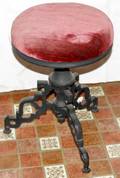 072448 CASTIRON ORGAN STOOL C1870 H18 DIA12
