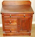071554 EASTLAKE WALNUT WASH STAND C1890 H32