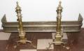 052507 ENGLISH BRASS ANDIRONS  A FENDER L475