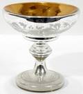 051586 AMERICAN MERCURY GLASS COMPOTE WGOLD WASH