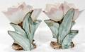 051583 MC COY POTTERY VASES PAIR H8
