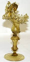 050537 VENETIAN HAND BLOWN VASE C1900 H8