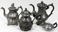 050508 AMERICAN  ENGLISH PEWTER TEA  COFFEE POTS