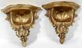 042482 GILT PLASTER WALL BRACKETS SHELL  SCROLL