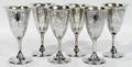 082471 WALLACE BROS SILVERPLATE WINE GOBLETS