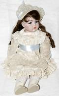 071608 BRUJ BISQUE HEAD GIRL DOLL C1960 H27