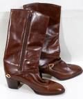062522 OTTORINO BOSSI ITALIAN DESIGNER LEATHER BOOTS