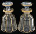 061584 HANDBLOWN  ENAMELED GLASS PERFUME BOTTLES