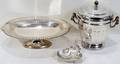061581 SILVERPLATE ICE BUCKET COMPOTE  SHELL DISH