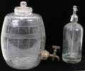 062505 ANTIQUE GLASS SELTZER BOTTLE  KEG C1940