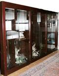 063826 CHERRY WOOD THREESECTION DISPLAY CABINET