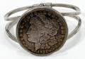 052546 US STERLING SILVER MORGAN COIN ON BRACELET