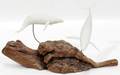 051614 JOHN PERRY PELLUCIDA SCULPTURE OF TWO WHALES