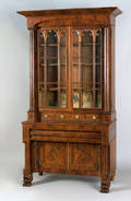 Philadelphia classical mahogany fivepart secretary bookcase ca 1825