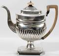 091013 GEORGE III STERLING COFFEE POT BATEMAN