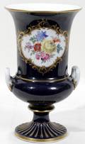 091025 MEISSEN COBALT PORCELAIN URN C1960 H95