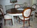 091053 FRENCH PROVINCIAL STYLE WALNUT DINING SET