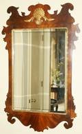 091051 CHIPPENDALE STYLE MAHOGANY MIRROR C1900