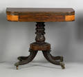 American late Federal mahogany and rosewood card table ca 1820