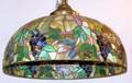 090011 LEADED ART GLASS HANGING SHADE DIA20
