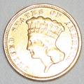 090052 US 3 GOLD COIN 1854