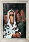 082049 ISRAEL ABRAMOFSKY OIL ON CANVAS RABBI