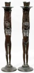 072014 ANNETTA J SAINTGAUDENS BRONZE CANDLESTICKS